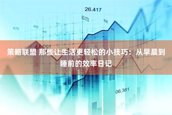 策略联盟 那些让生活更轻松的小技巧：从早晨到睡前的效率日记