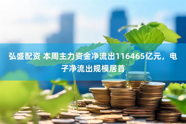弘盛配资 本周主力资金净流出116465亿元，电子净流出规模居首