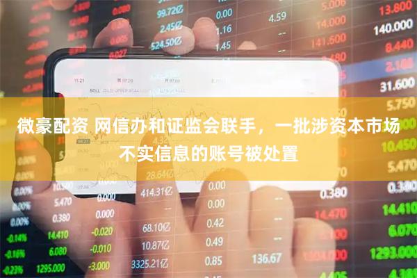微豪配资 网信办和证监会联手，一批涉资本市场不实信息的账号被处置